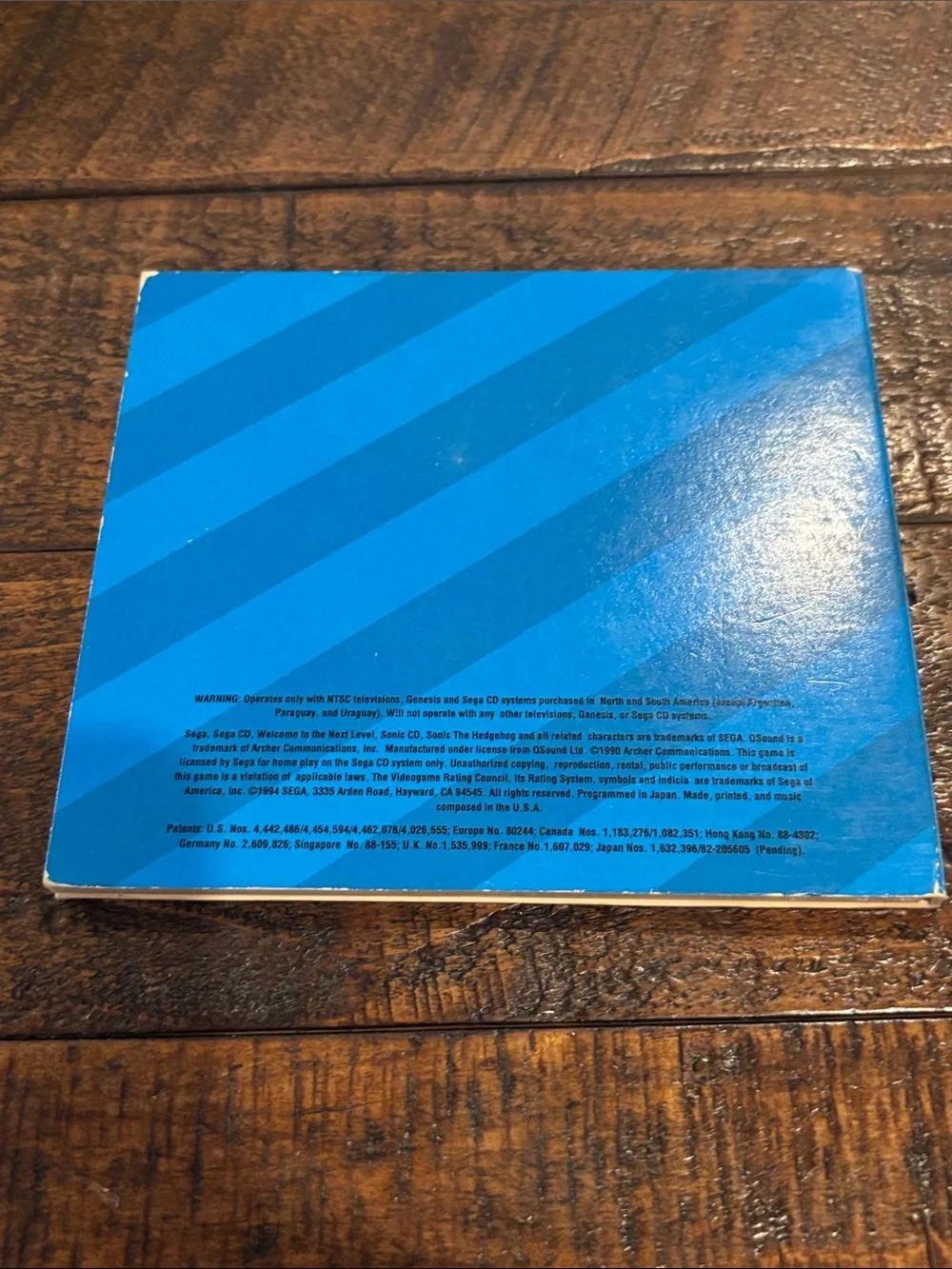 Sonic CD (Sega CD, 1990) Original Game Blue CD + Manual, Retro Vintage